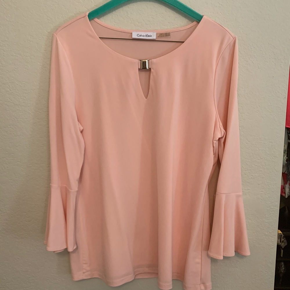 NWOT Calvin Klein pink blouse - Size Med